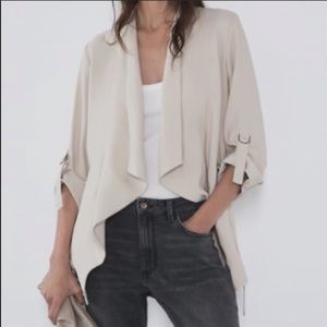 ⚡️NWT⚡️ Zara “flowy jacket drawstring blazer”